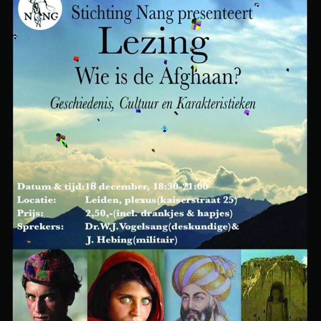 Poster Lezing: Wie is de Afghaan? stichting Nang